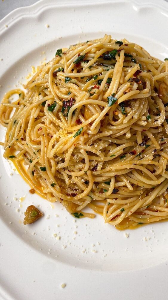 Plate of pasta for the cooking card