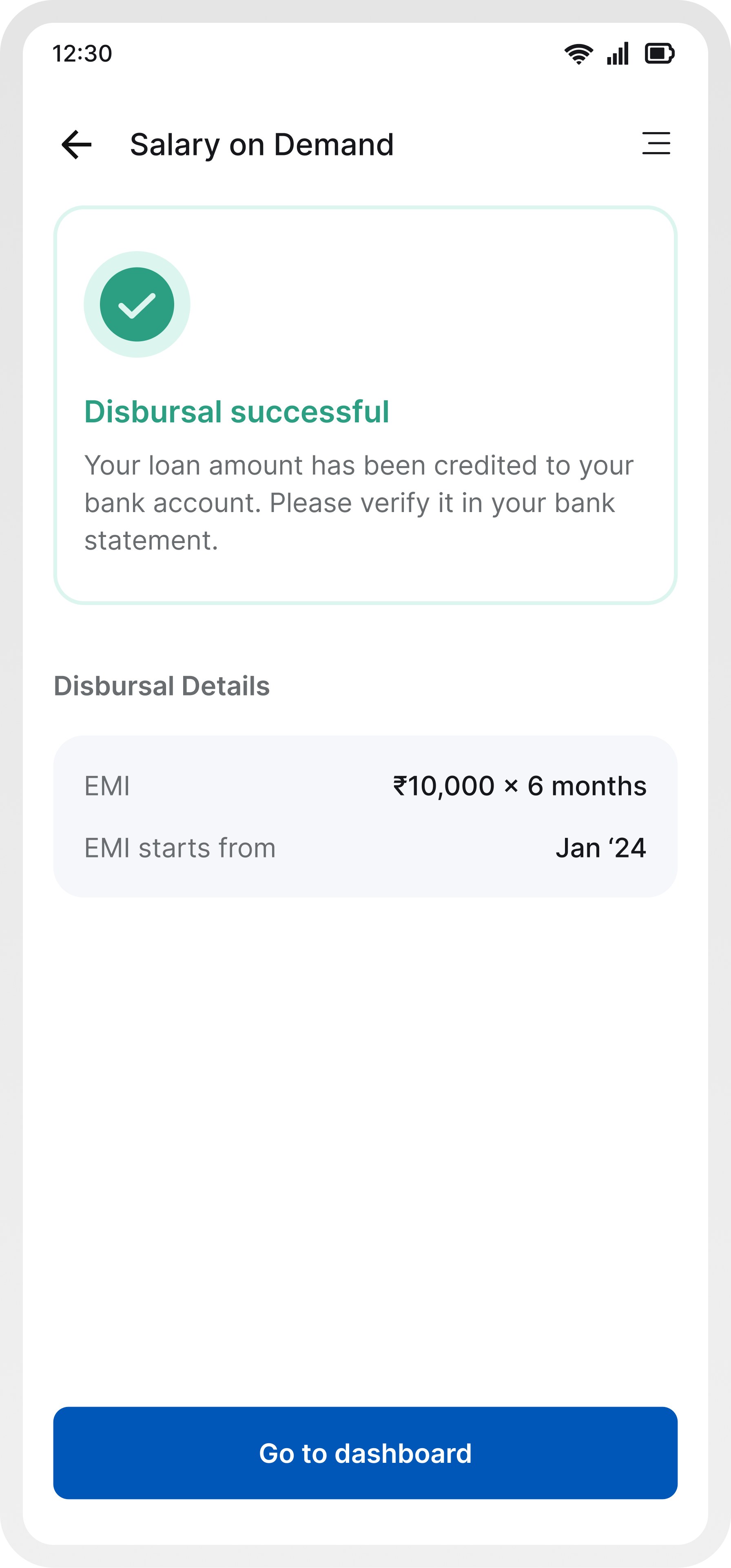 Old transaction state screen