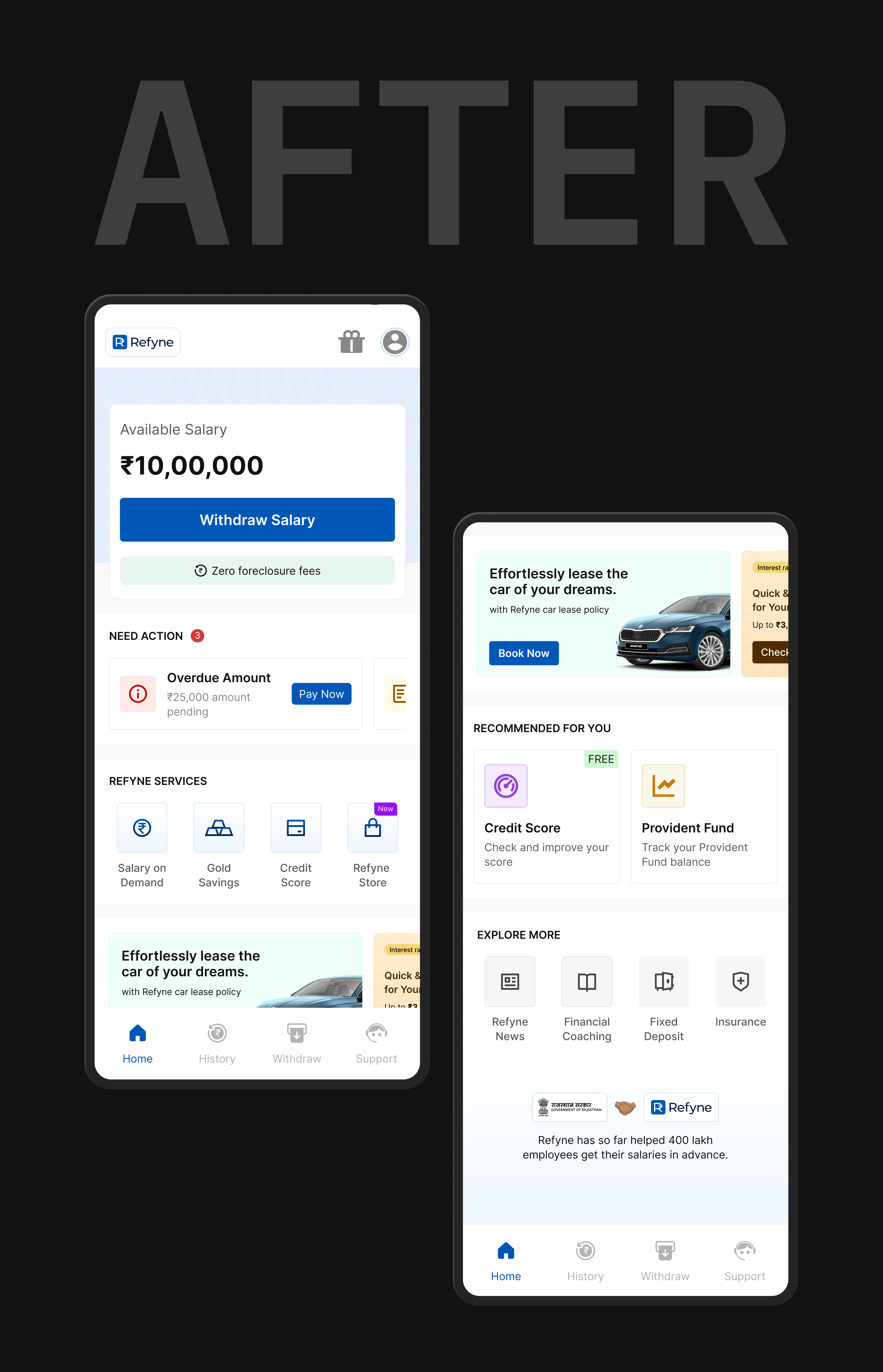 Refyne homepage redesign showing clearer structure and stronger feature discovery.